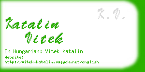 katalin vitek business card